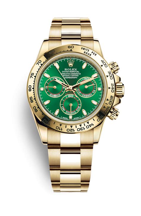 golden green rolex daytona|Rolex daytona with green face.